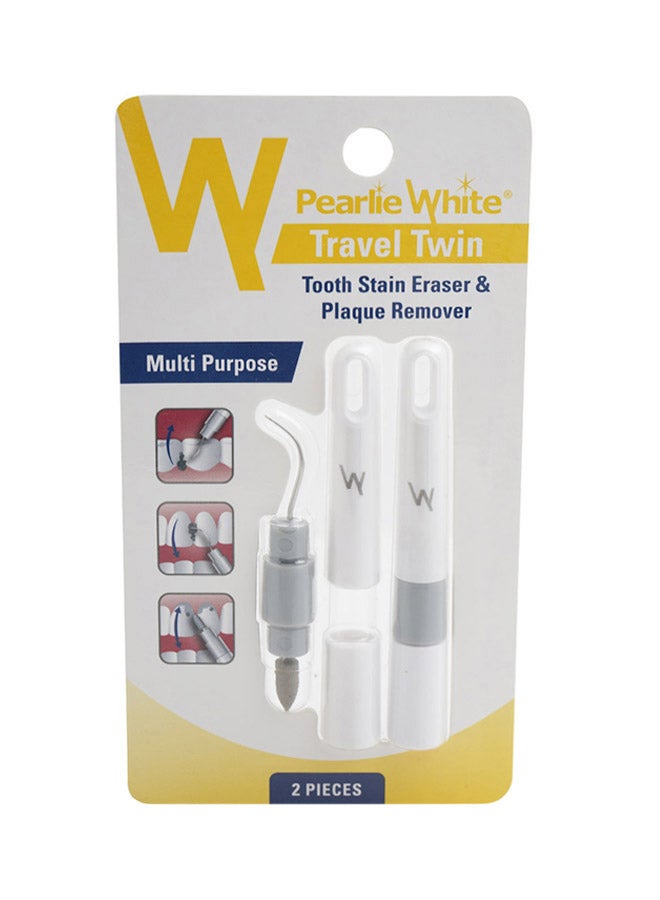 Pearlie White Travel Twin Tooth Stain Eraser And Plaque Remover